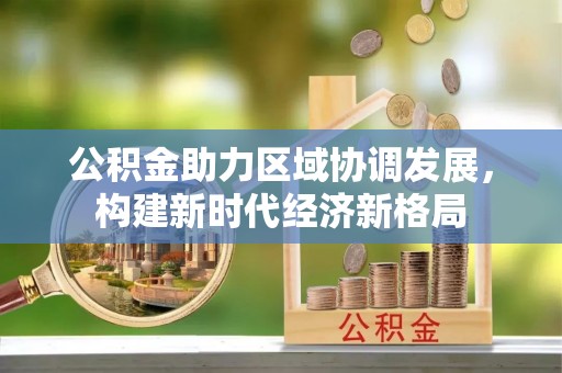 办理公积金助力区域协调发展，构建新时代经济新格局