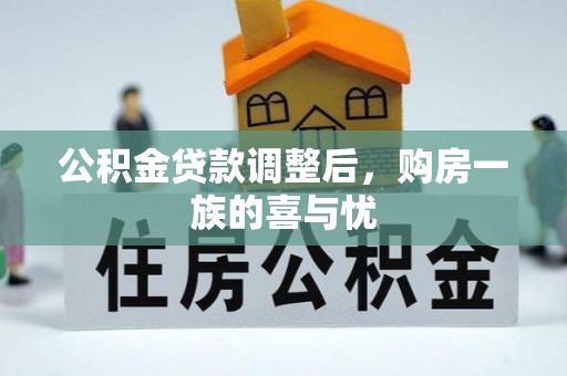 办理公积金贷款调整后，购房一族的喜与忧
