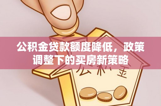 办理公积金贷款额度降低，政策调整下的买房新策略